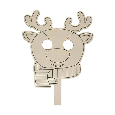 12.5" Reindeer Color Your Own Wood Mask by Creatology™