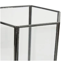 CosmoLiving by Cosmopolitan Clear Hexagon Metal Candle Lantern Set