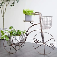 Brown Metal Farmhouse Plantstands, 33" x 41" x 13"
