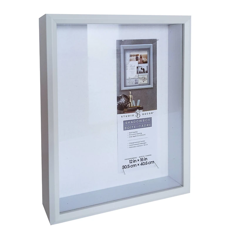 White Beveled Shadow Box by Studio Décor