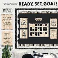 Creative Teaching Press® Black, White & Wood Calendar Set Bulletin Board Set