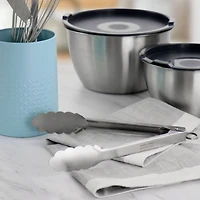 Martha Stewart Everyday Stainless Steel Easy-Lock Tongs