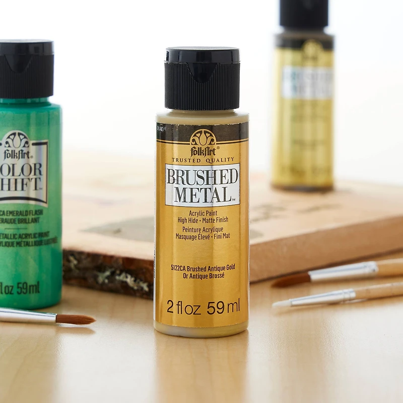FolkArt® Brushed Metal™ Matte Finish Acrylic Paint