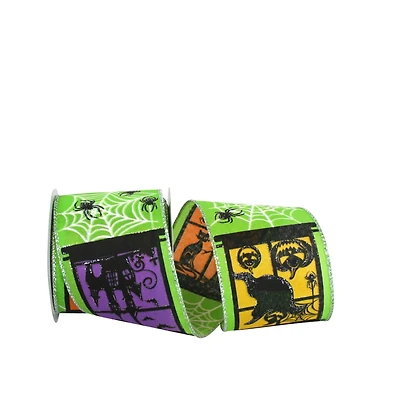 The Ribbon Roll 2.5" x 10yd. Wired Ghost Windows Ribbon