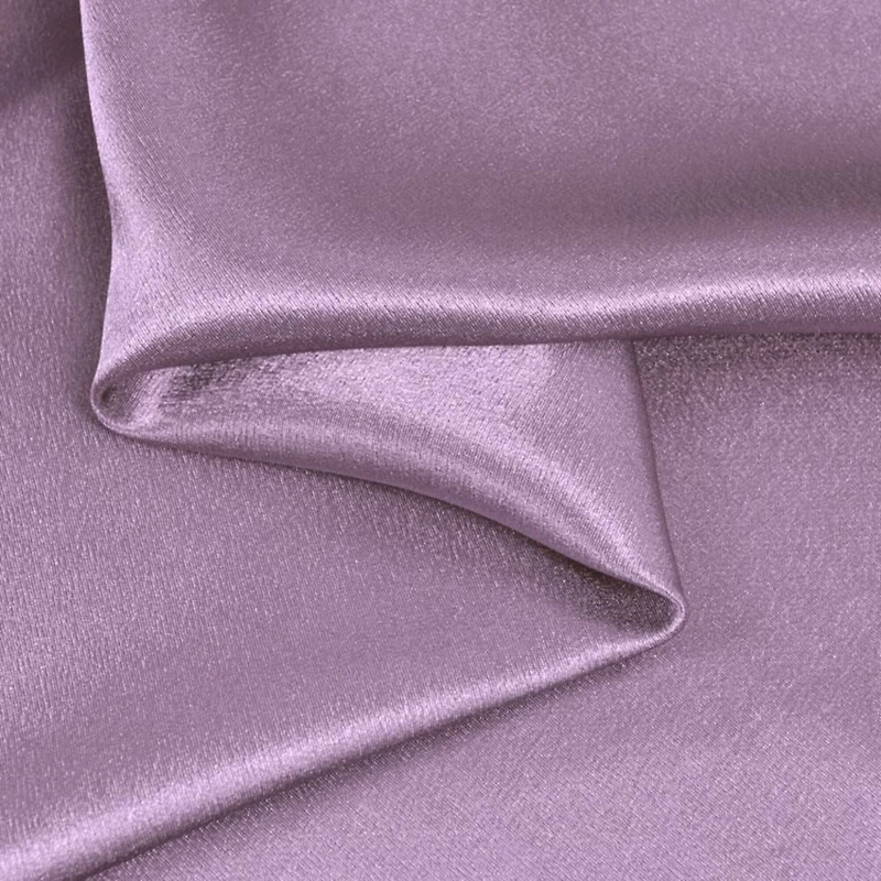 Dark Lilac Crepe Back Satin