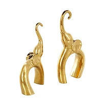 Abstract Arched Elephant Ceramic Sculpture Set