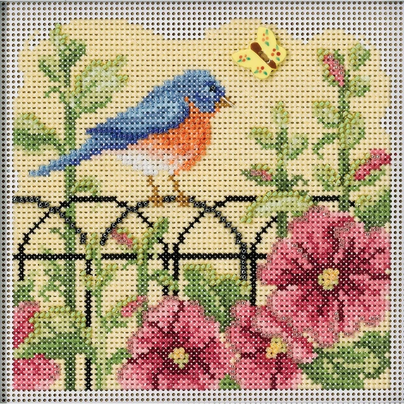 Mill Hill® Spring Bluebird Buttons & Beads Counted Cross Stitch Kit