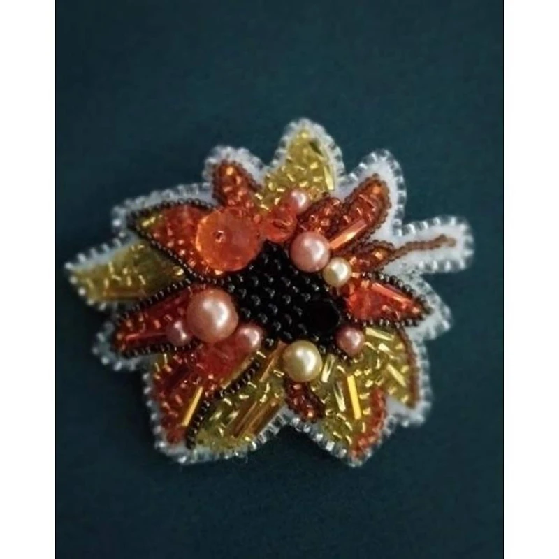 Crystal Art Beadwork Kit For Creating Broоch Sunflower