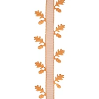 1.5" x 30ft. Brown Leaf Ribbon by Celebrate It®