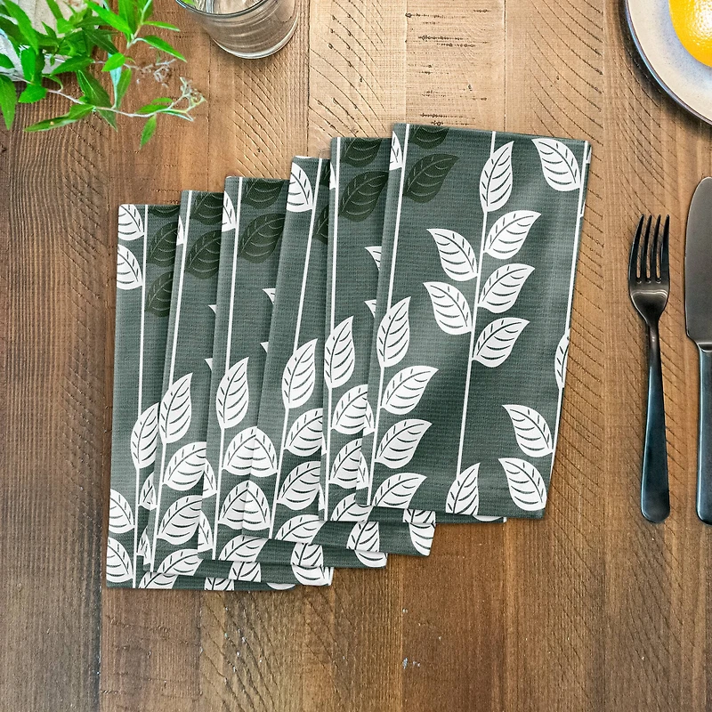 Geometric Nature Pattern 10" x 10" Cotton Twill Napkin