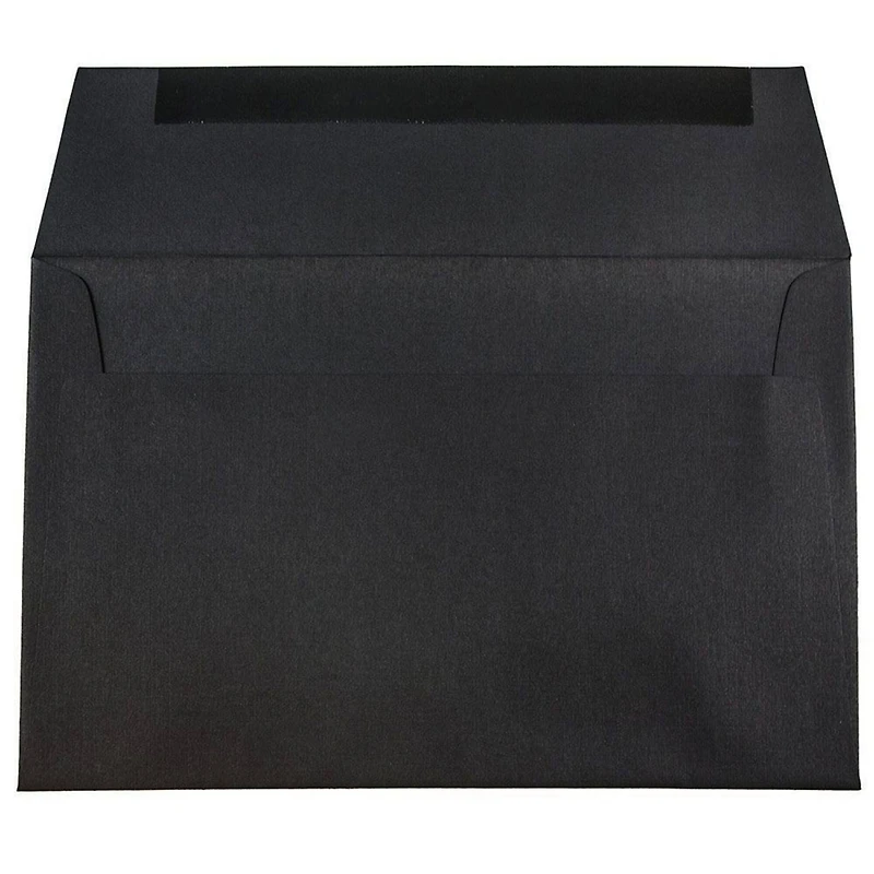 JAM Paper A8 Black Linen Passport Invitation Envelopes