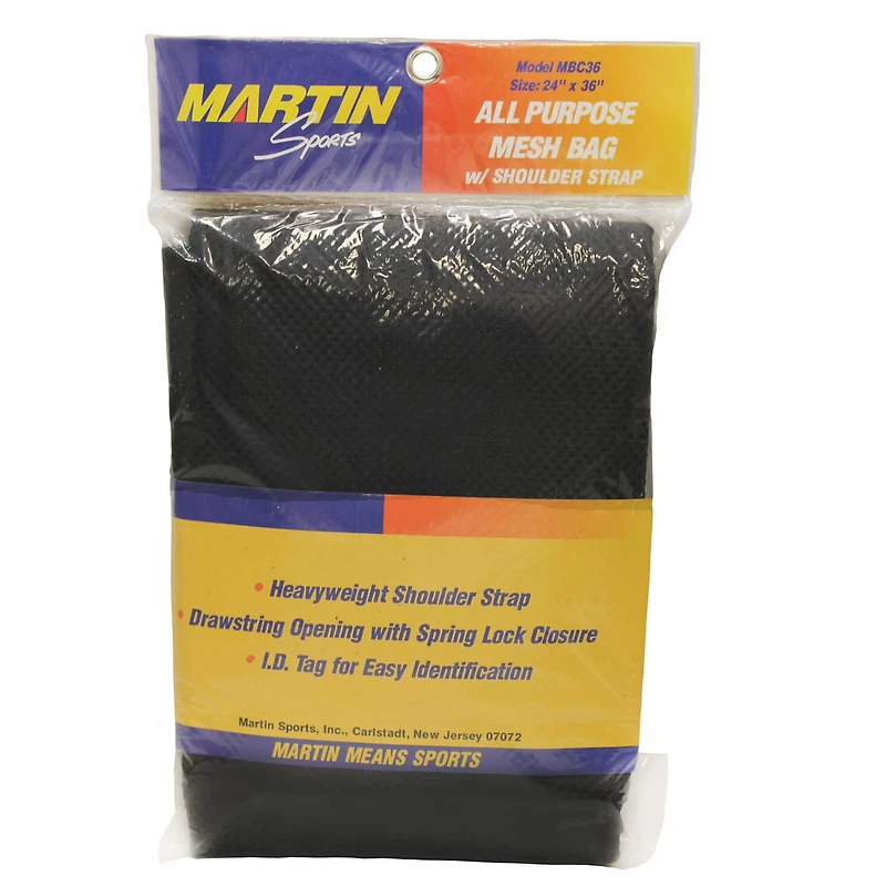 Dick Martin Sports Black All Purpose Mesh Bag with Carrying Strap, 24" x 36"