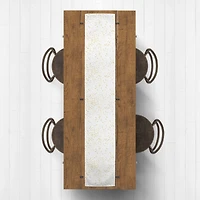 72" White & Gold Stars Table Runner