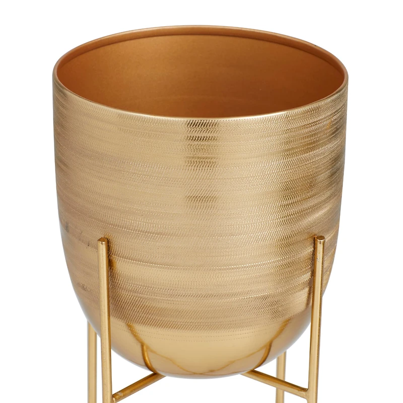 Gold Modern Planter, Set of 2" 6", 5"