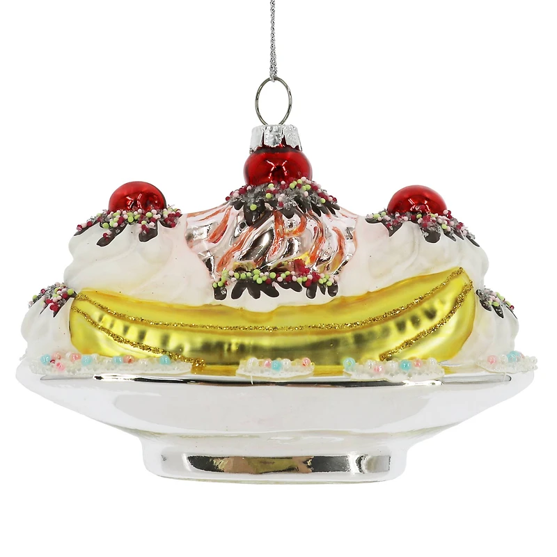 4.5" Glass Banana Split Ornament by Ashland®