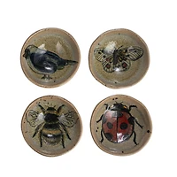 Hello Honey® 3.75" Insect & Bird Stoneware Dish Set