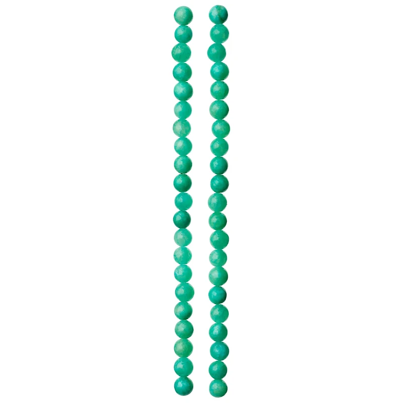 12 Pack: Aqua Quartzite Round Beads, 6mm by Bead Landing™