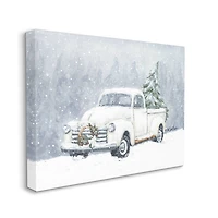 Stupell Industries Seasonal Niveous Snow Truck Scene Canvas Wall Art