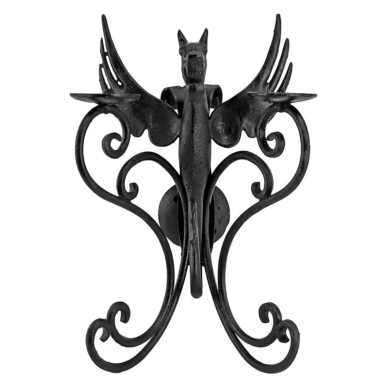 Design Toscano Castle Dragon Iron Wall Sconce