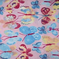 Feldman Pink Butterflies Cotton Flannel