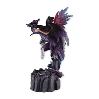 Light Up Dark Fairy and Dragon Figurine 4.5" x 4" x 7.75