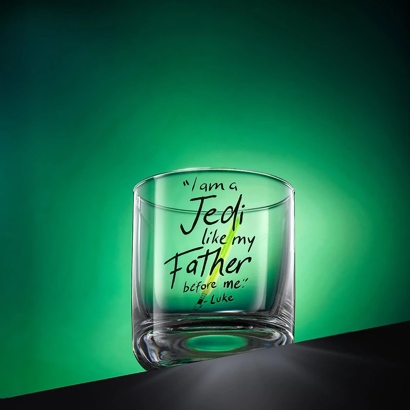 JoyJolt® Star Wars™ 10oz. New Hope Luke Skywalker Green Lightsaber Short Drinking Glass, 2ct.