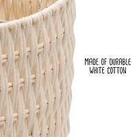 White Metal Frame Nesting Rope Baskets, 3ct.