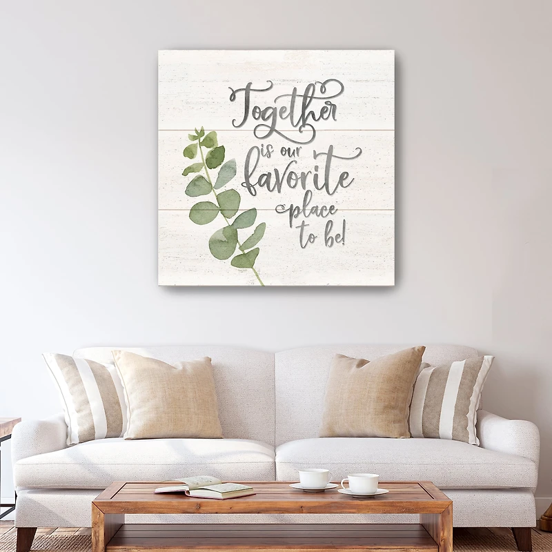 Natural Inspiration Together Square Canvas Giclee