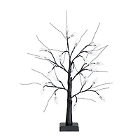 2ft. Pre-Lit Artificial Halloween Ghost Twig Tree with 24 Purple LED Lights