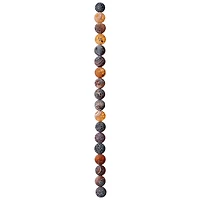 12 Packs: 18 ct. (216 total) Brown & Black Agate Crackle Matte Round Beads, 10mm by Bead Landing™