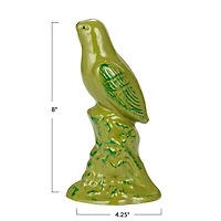 Hello Honey® 8" Green Bird Reclaimed Glass Tabletop Décor