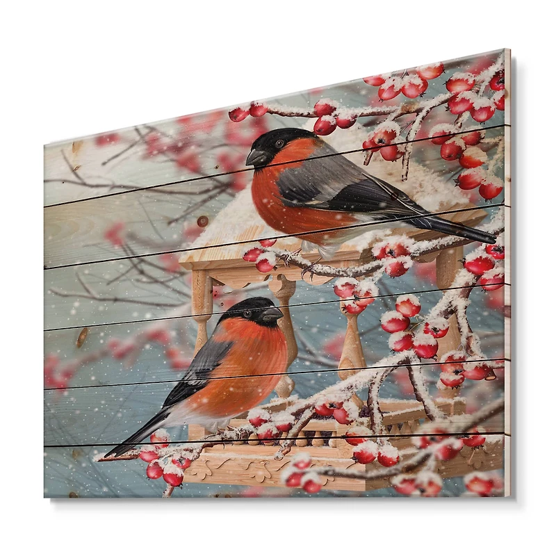 Designart - Two Tits Sit On A Snow-Covered Branch