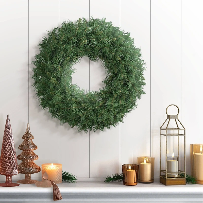 24" Round Valley Pine Wreath