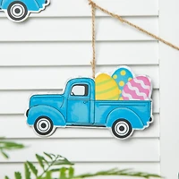 Glitzhome® Easter Metal Truck Garland