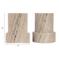 Hello Honey® Natural Marble Bookends, 2ct.