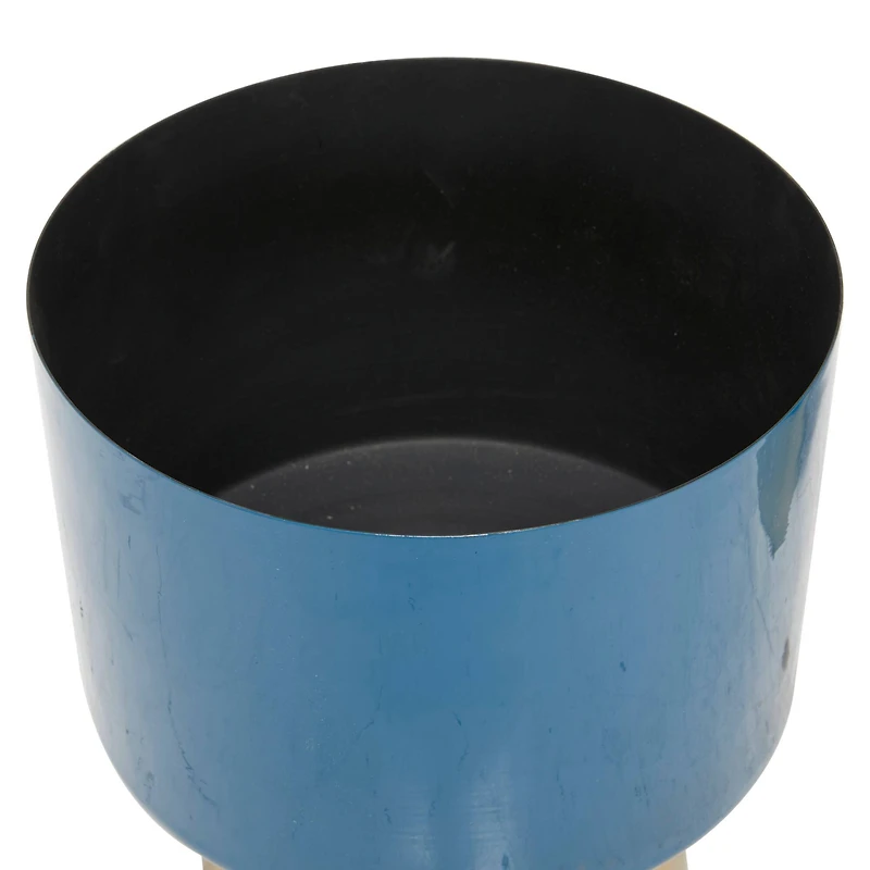 Blue Modern Planter, Set of 3" 10", 11", 9"