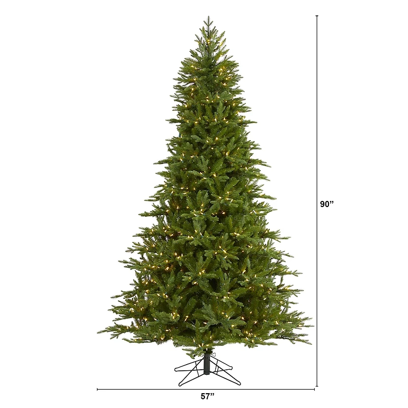 7.5ft. Pre-Lit Cambridge Fir Artificial Christmas Tree, Clear LED Lights