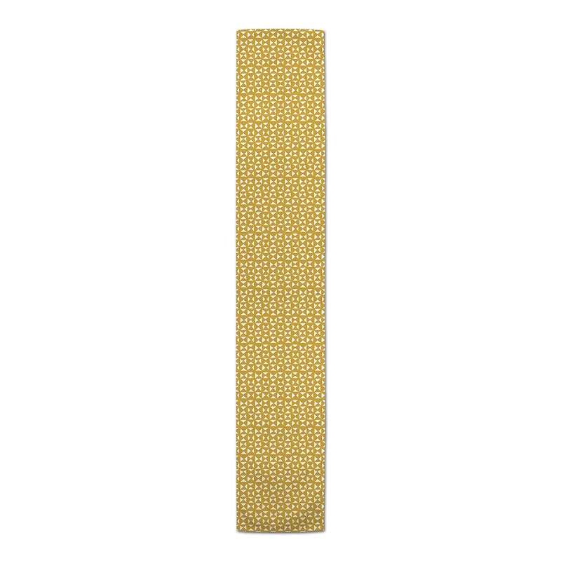 Gold Mid Mod Bohemian Outdoor Table Runner