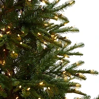8ft. Pre-Lit Layered Washington Spruce Artificial Christmas Tree, Clear Lights