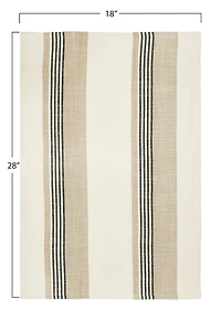 Hello Honey® Tan & Gray Striped Cotton Tea Towel Set
