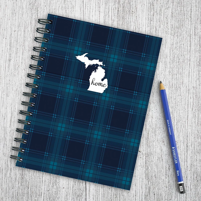 TF Publishing Michigan Blue Plaid Journal