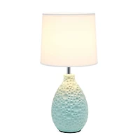 Creekwood Home Essentix 14" Ceramic Teardrop Table Lamp