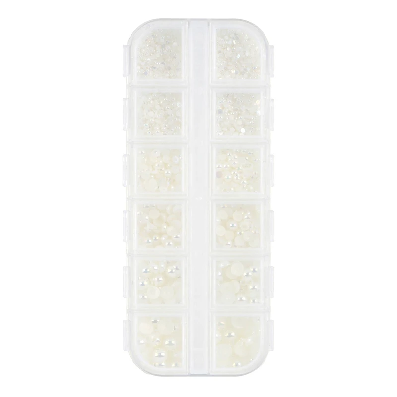 Plastic Round Flatback Pearl Mix by Bead Landing