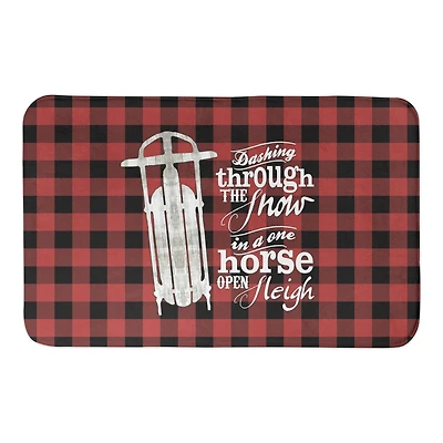 Designs Direct Open Sleigh Buffalo Check Bath Mat, 34" x 21"