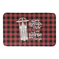 Designs Direct Open Sleigh Buffalo Check Bath Mat, 34" x 21"