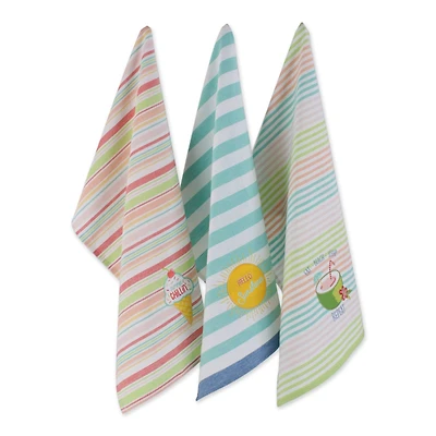 DII® Summer Fun Embellished Dishtowel Set