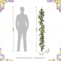 Glitzhome® 72" Easter Egg & Lavender Garland