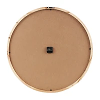 36" Light Brown Framed Wall Clock