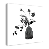 Monochromatic Floral III 30" x 30" Canvas Wall Art