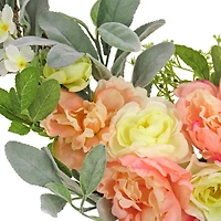 18" Spring Peony & Lamb’s Ear Double Hoop Wreath